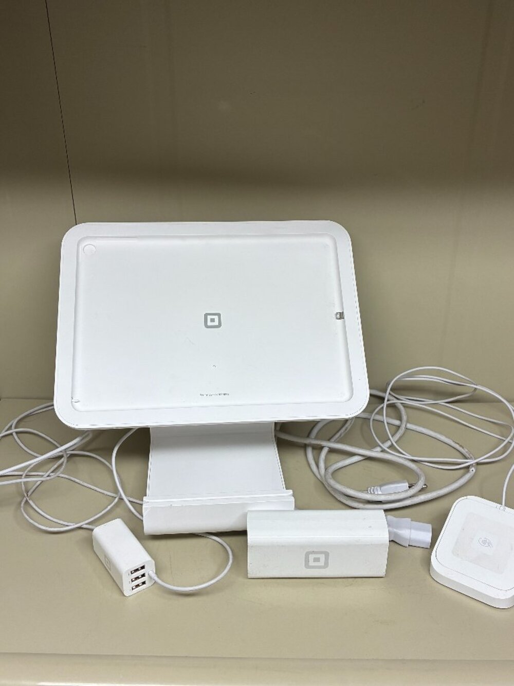 Square SPF1-01 POS Terminal Stand for iPad 10.2 w/ Power Adapter & Card Reader!